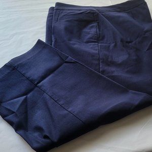 Chico's So Slimming Navy Blue Crop Pants.